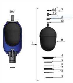 Olaer 108374-01125 / EHV 50-330/90 Bladder Accumulator
